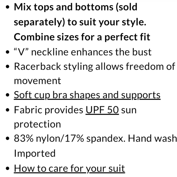 Lands'End women's plus size Tankini top only - Picture 5 of 7